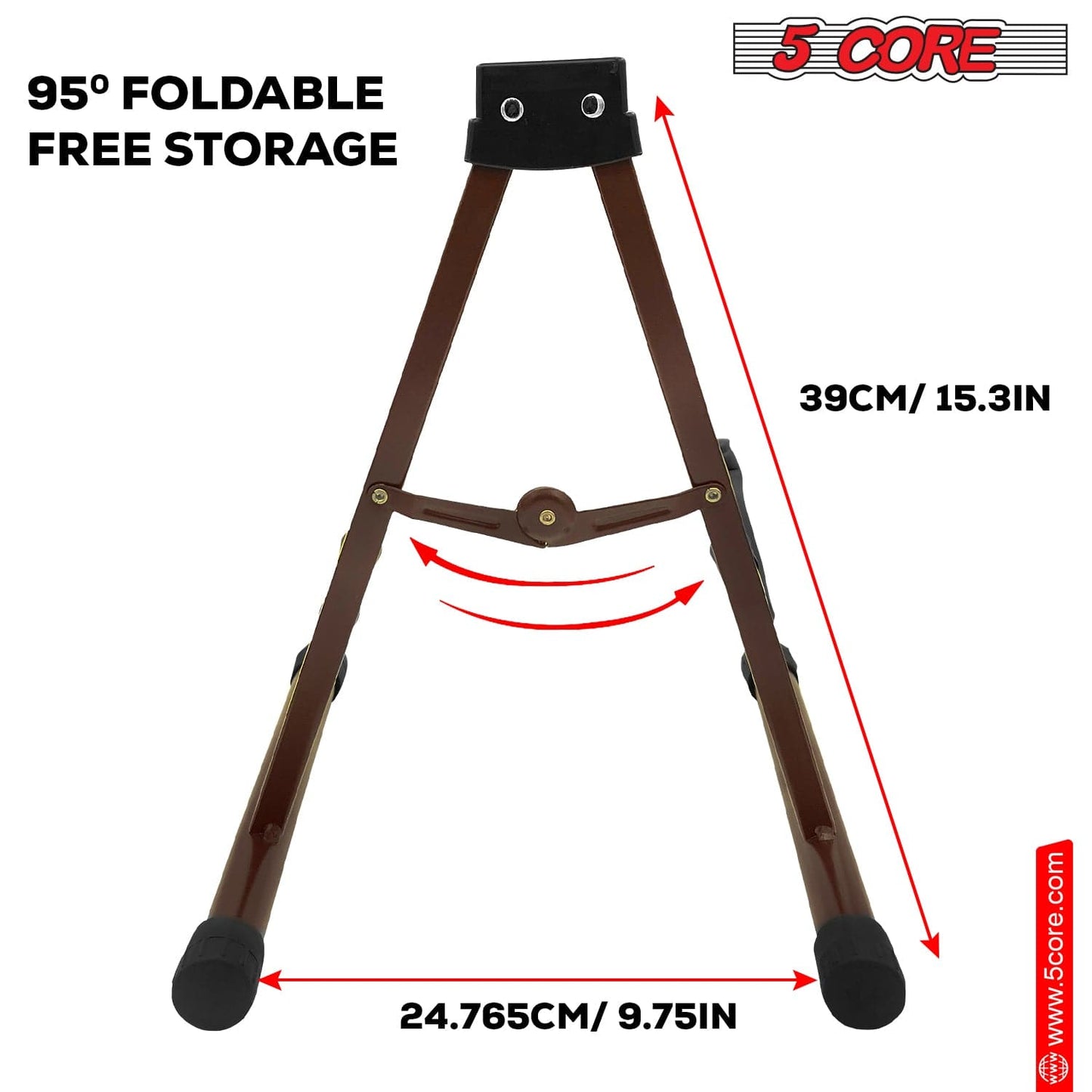 5 Core Guitar Stand A Frame Shape w Soft Foam Arm Non Slip Rubber for