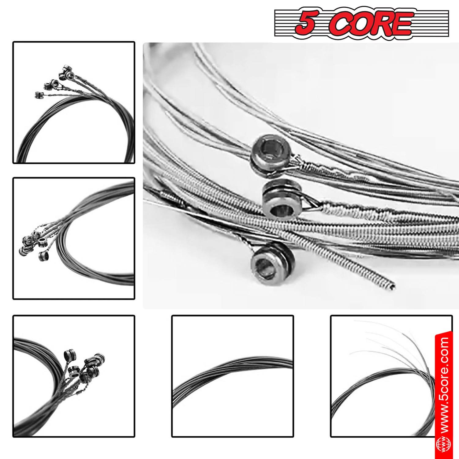 5 Core Electric Guitar Strings for 6 String Guitars Nickel Plated
