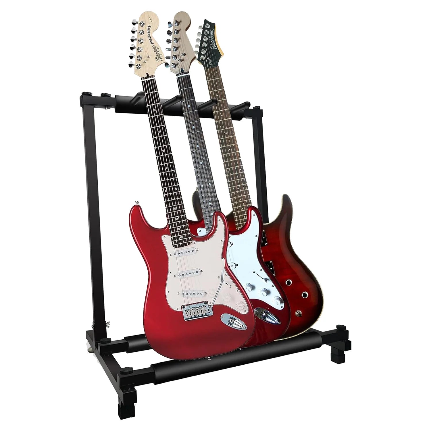 Multi Guitar Rack Stand Floor 3 Slot Adjustable Flying V Guitars