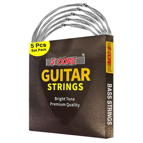 5Core Bass Electric Guitar Strings 0.045-.100 Gauge W Bright Tone for