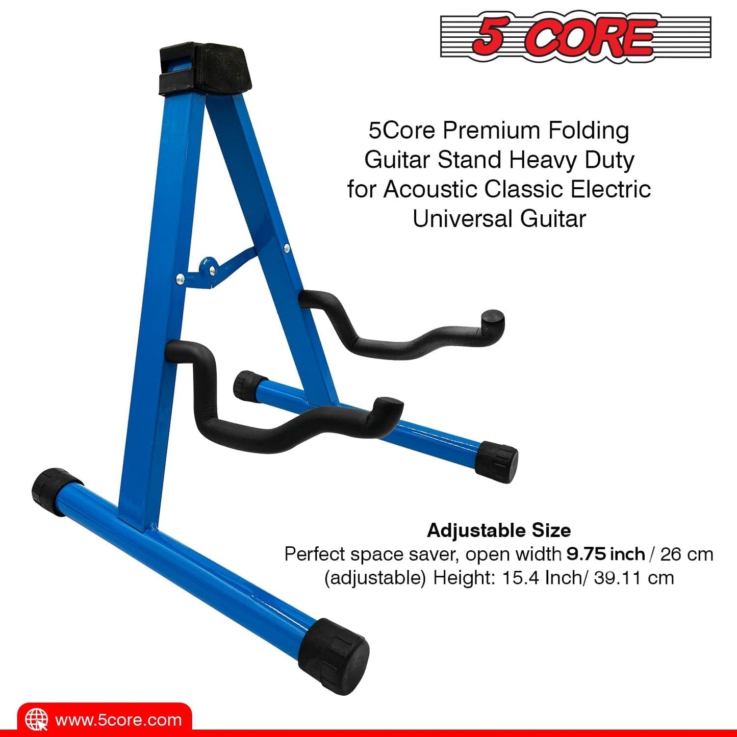 5 Core Guitar Stand A Frame Shape w Soft Foam Arm Non Slip Rubber for