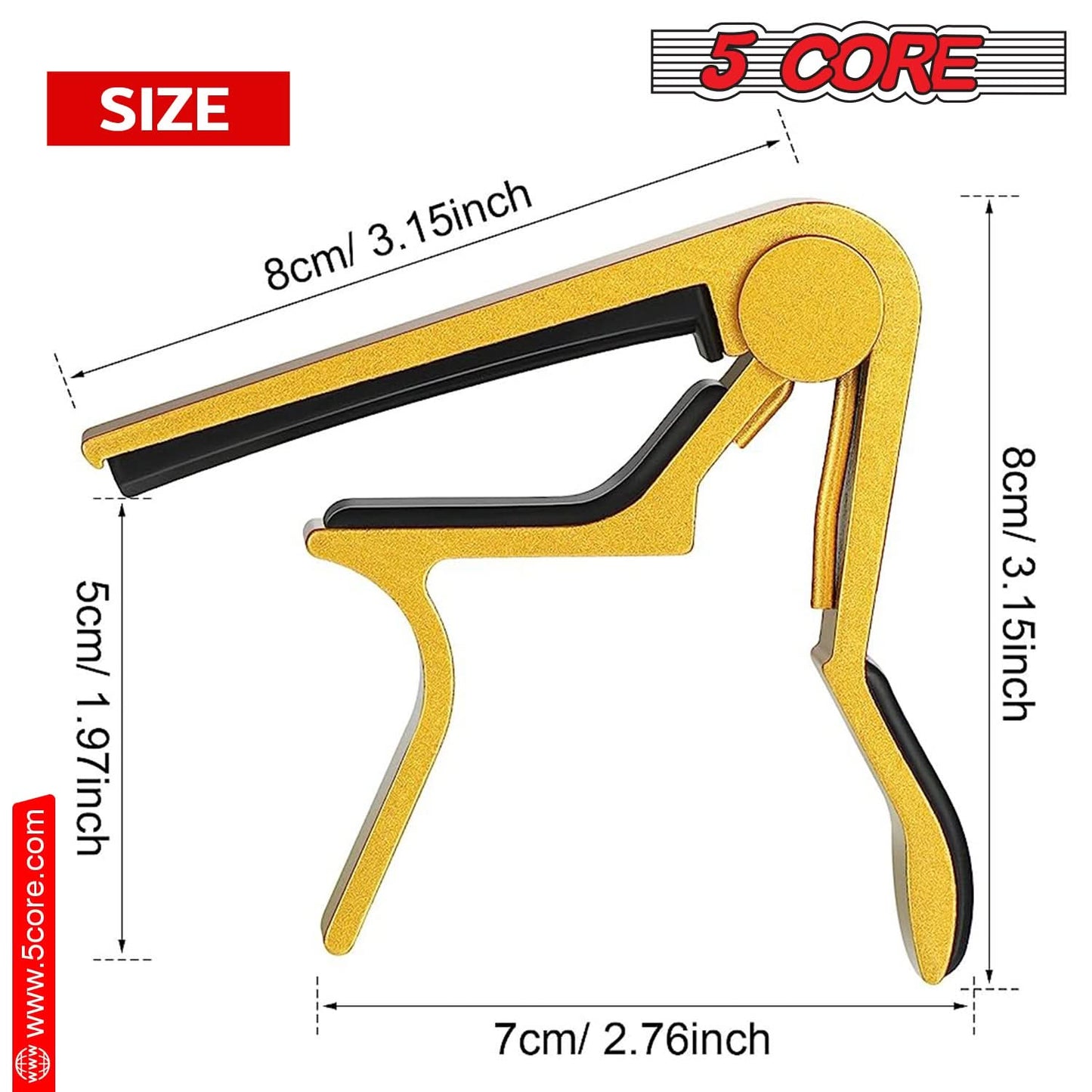 5Core Capo Acoustic Electric Guitar 6 String Kapo Clip For Banjo