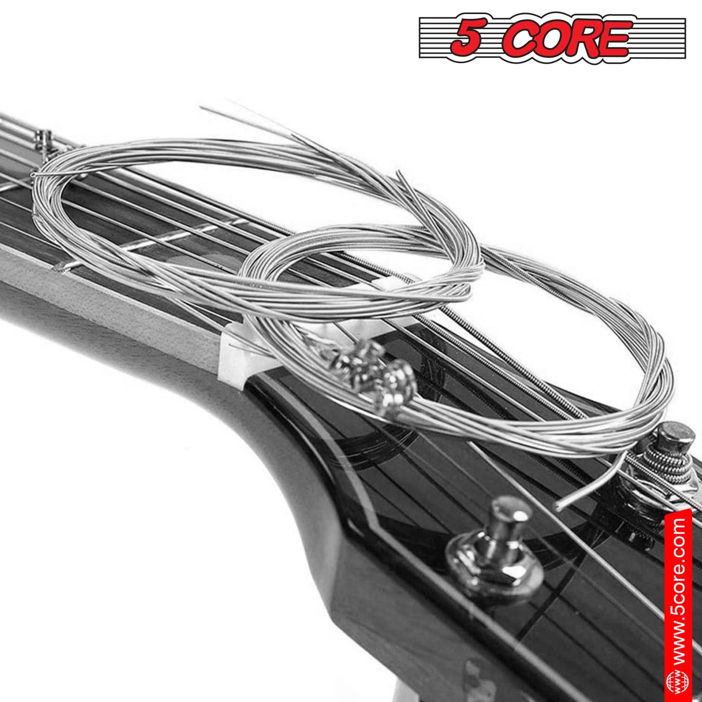 5 Core Acoustic Guitar 6 String Set Light Gauge Steel Carbon Core