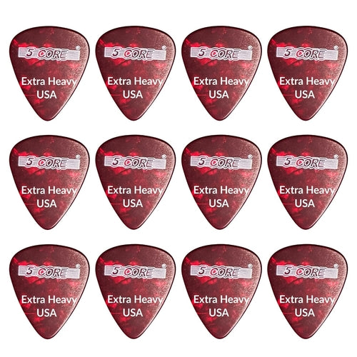 5Core Guitar Picks 1.2mm Celluloid Extra Heavy Gauge Pick - Acoustic