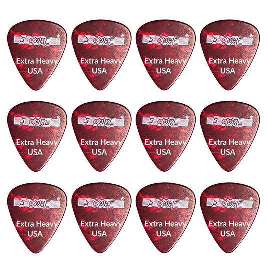 5Core Guitar Picks 1.2mm Celluloid Extra Heavy Gauge Pick - Acoustic