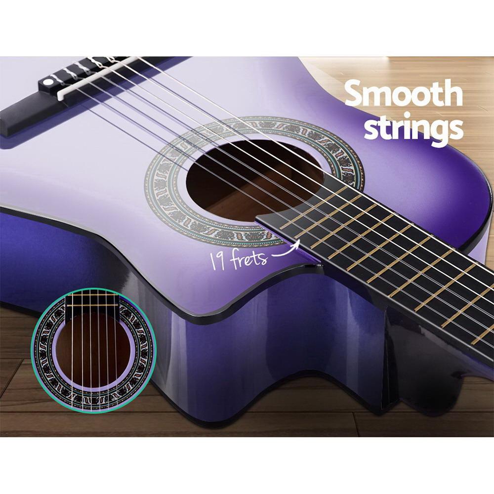 Alpha 34 Inch Classical Guitar Wooden Body Nylon String Beginner Kids