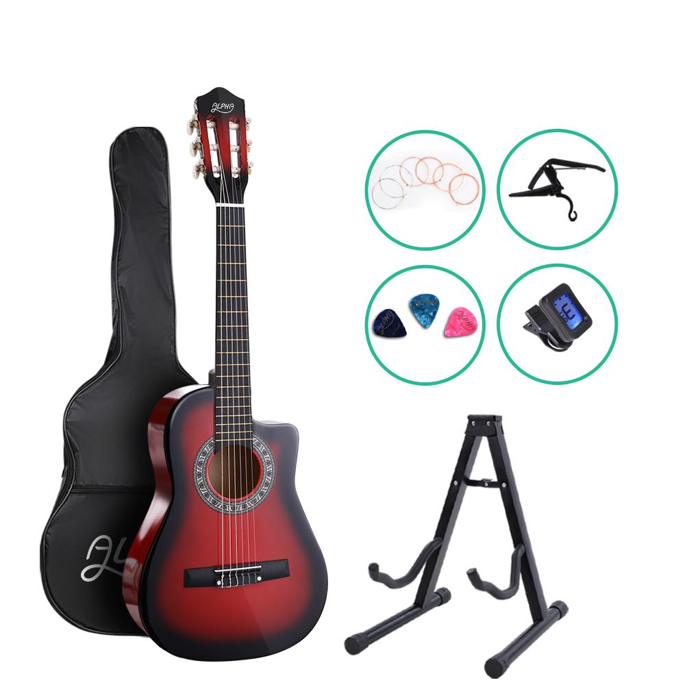 Alpha 34" Inch Guitar Classical Acoustic Cutaway Wooden Ideal Kids
