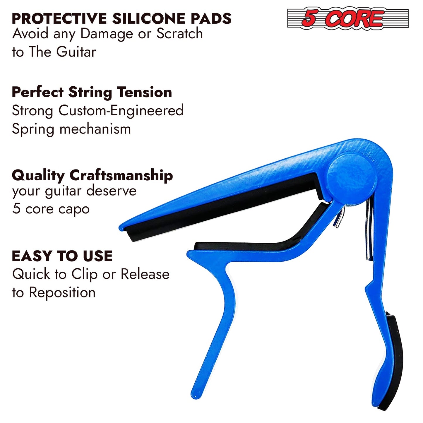 5Core Capo Acoustic Electric Guitar 6 String Kapo Clip For Banjo