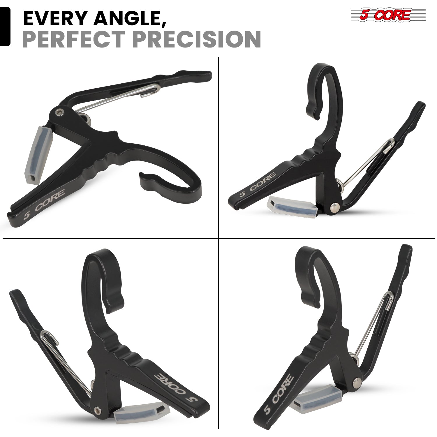 5Core Capo Acoustic Electric Guitar String Clip + 6Pcs Guitar Picks