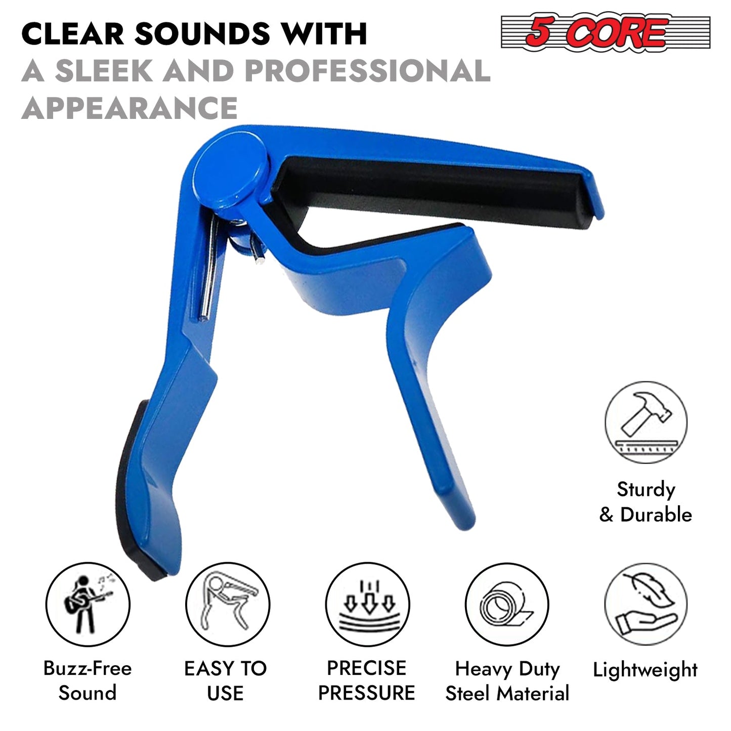 5Core Capo Acoustic Electric Guitar 6 String Kapo Clip For Banjo