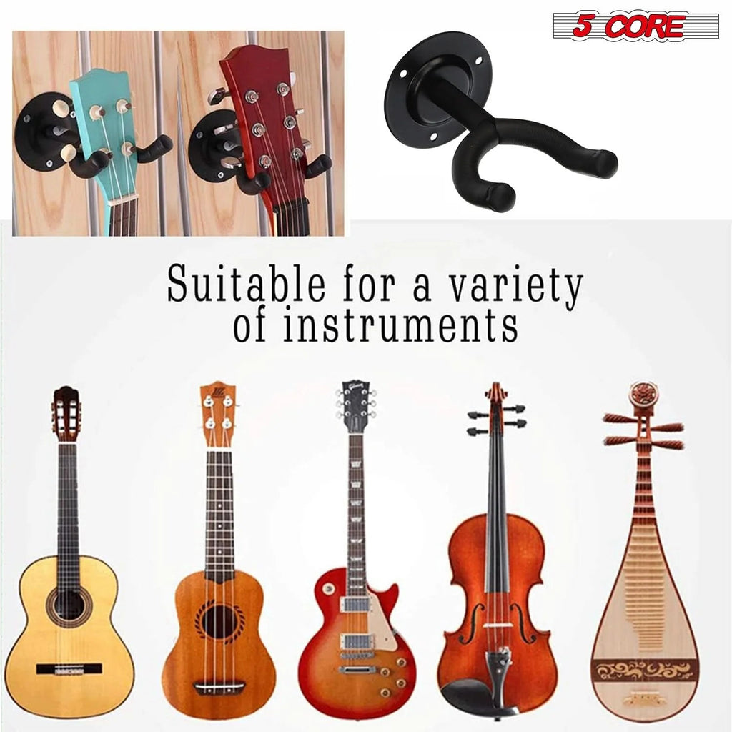 Guitar Wall Mount Hanger Display Guitar Wall Holder Hook W Screws Soft